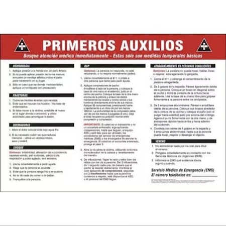 Accuform Safety SignS EMERGENCY FIRST AID 14 in SHMFSD604XT